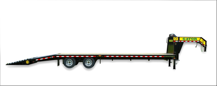 Gooseneck Flat Bed Equipment Trailer | 20 Foot + 5 Foot Flat Bed Gooseneck Equipment Trailer For Sale   Williamson County, Tennessee